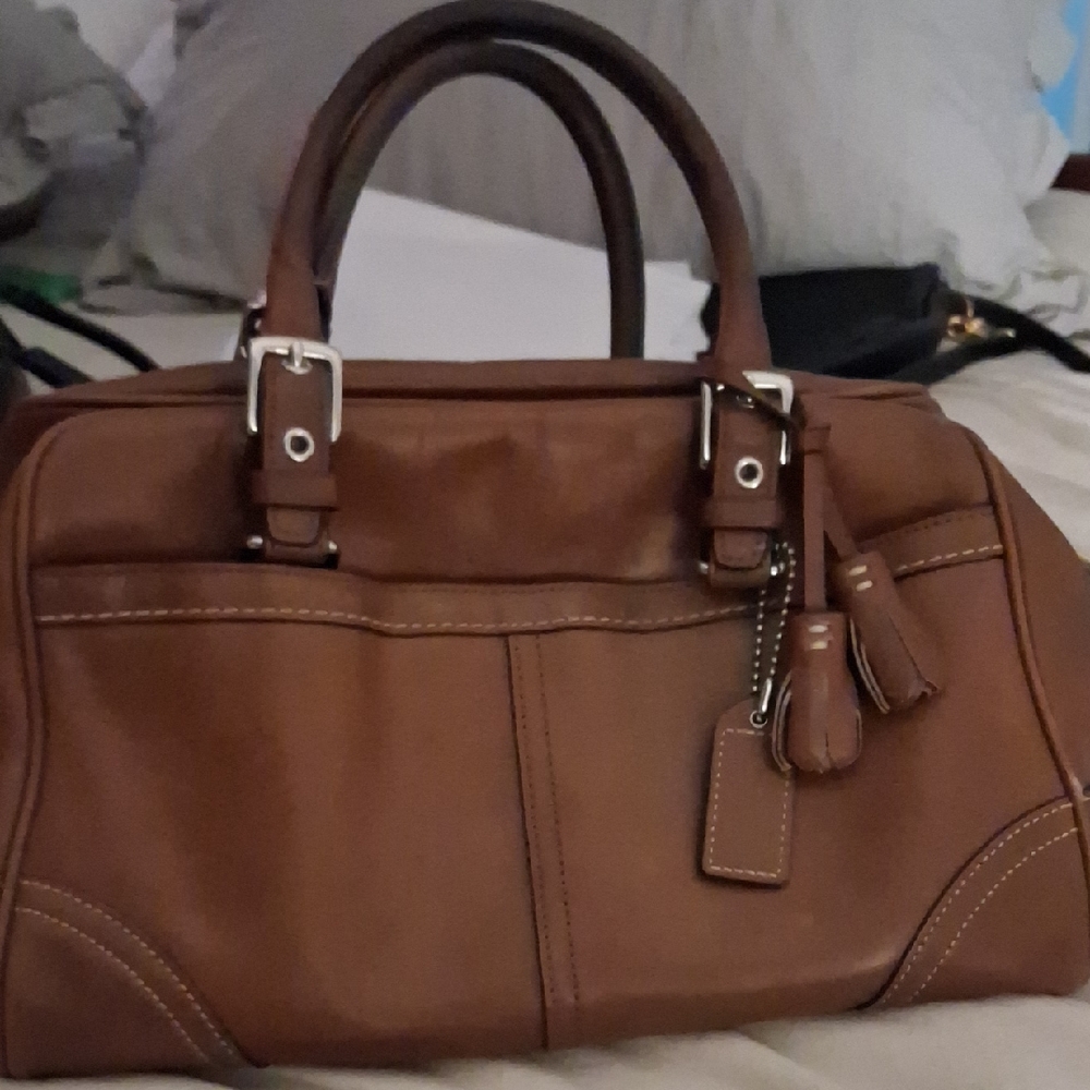 Stylish Brown Leather Clutch COACH